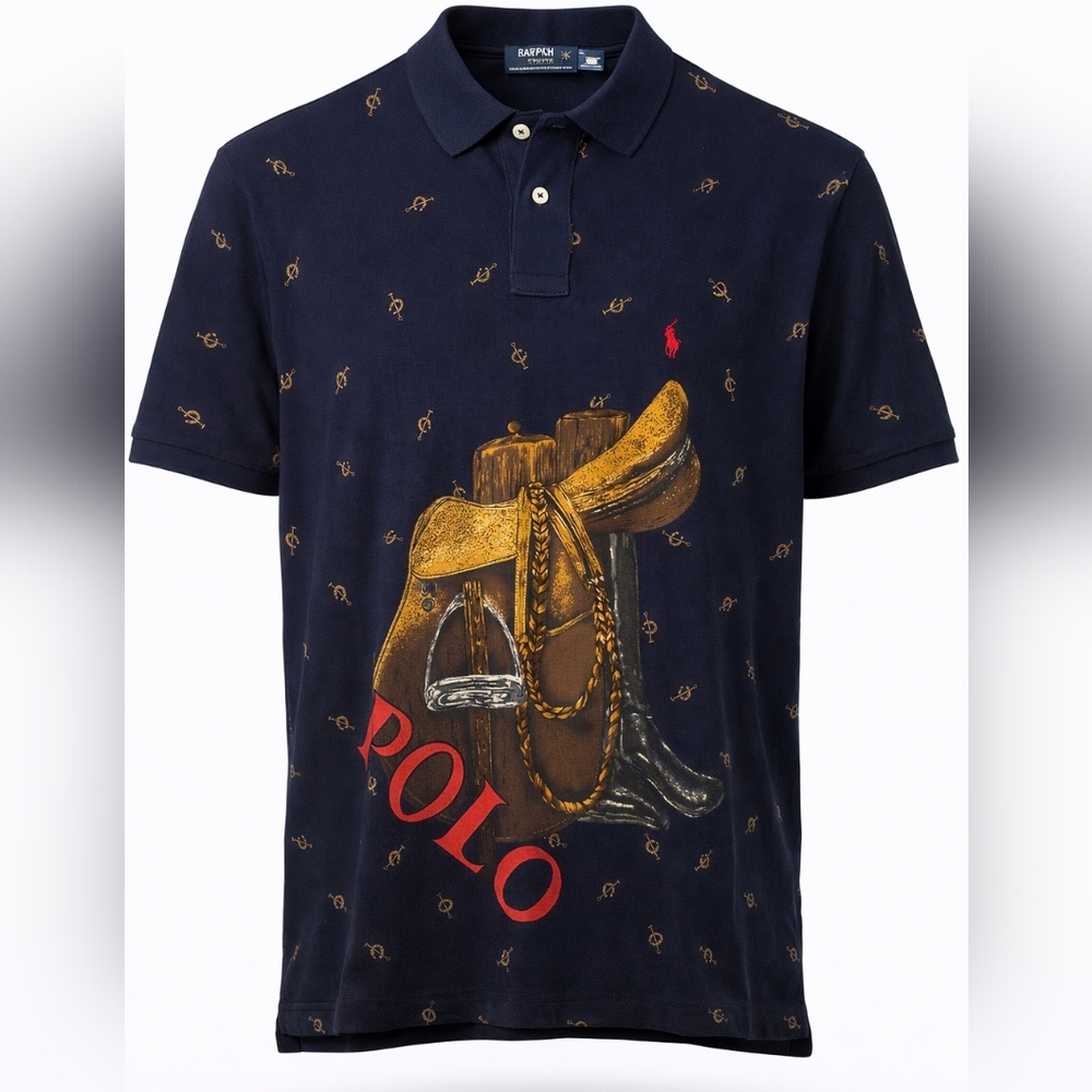 Polo Ralph Lauren Classic Fit Saddle-Print Mesh Polo Shirt